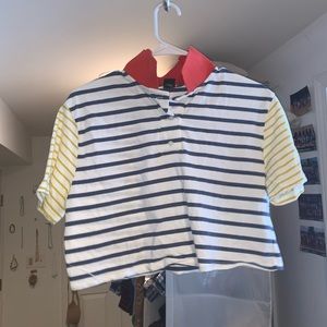 Colorblocked Cropped Tee Shirt from Target